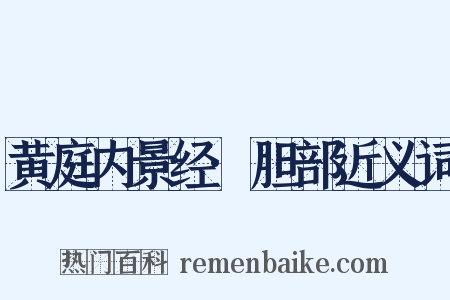 黄庭内景经·胆部近义词是什么意思的图片